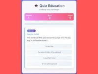 Quiz Education Online Game Trivia Game