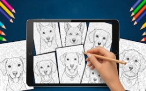 Dog Coloring Book Calm Art Game
