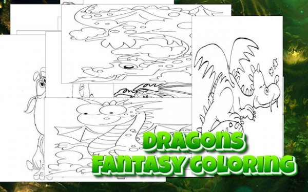 Dragons - Fantasy Coloring Game