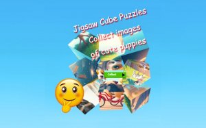 Jigsaw Cube Puzzles: Cute Puppies Picture Collection Online Game