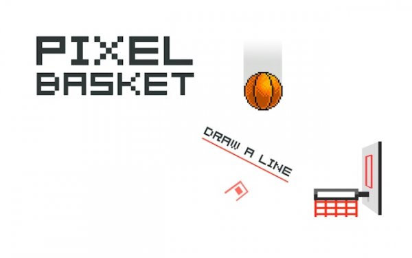 Pixel Basket: Line Drawing Arcade Puzzle Game