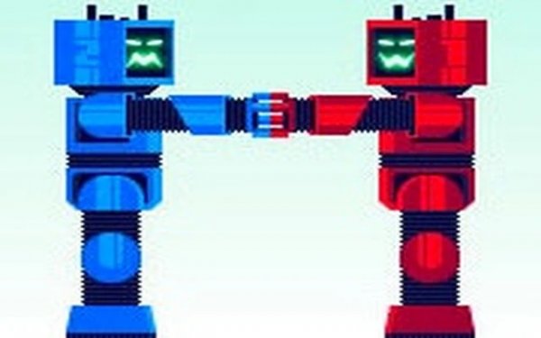 Get on Top Mobile Robot Wrestling Game